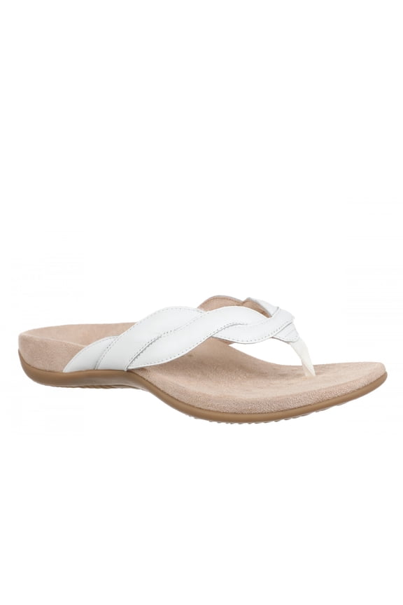 Women's Bella Braid Flip Flop Sandal White 7N