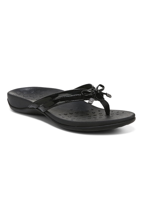 Women's Rest Bella X Black/Black Toe Post Sandal 6.5W