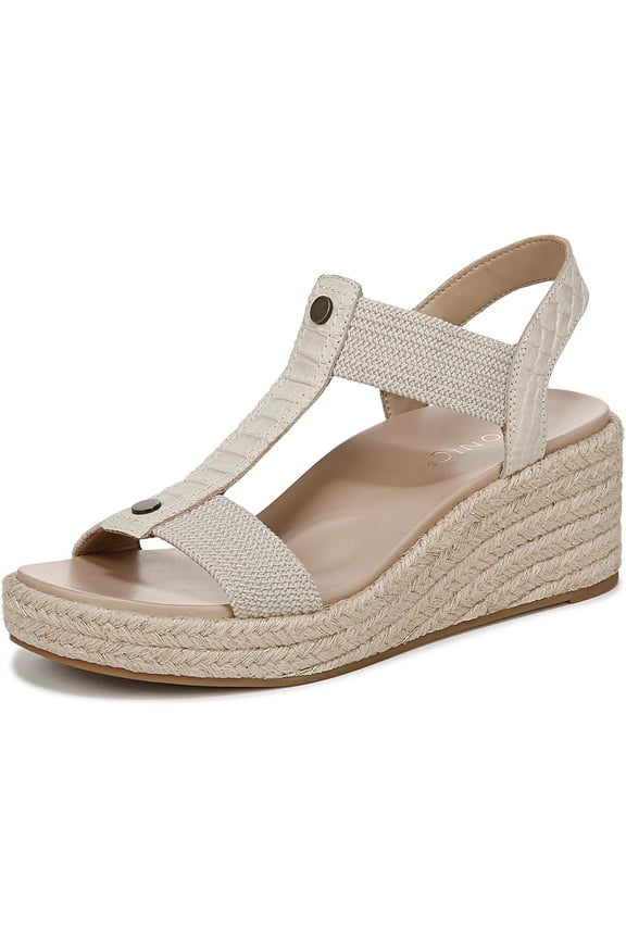 Calera Women's Sandals Cream Snake Leather/Fabric Size 9.5 M