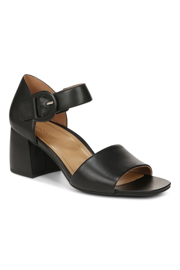 Womens Chardonnay Heeled Sandal Black Leather 10 M