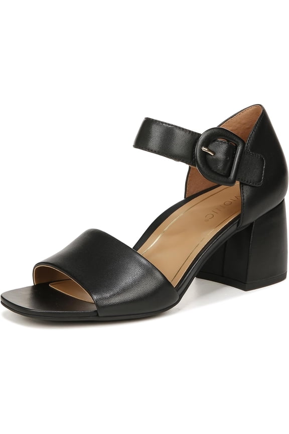 Womens Chardonnay Heeled Sandal Black Leather 8.5 M