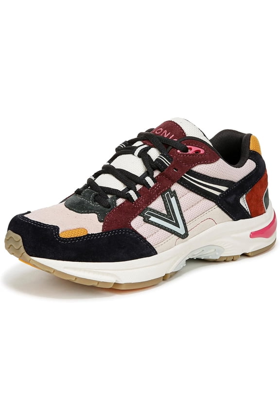 Classic Walker 2.0 Women's Athletic Walking Sneaker Navy Multi Suede 5W