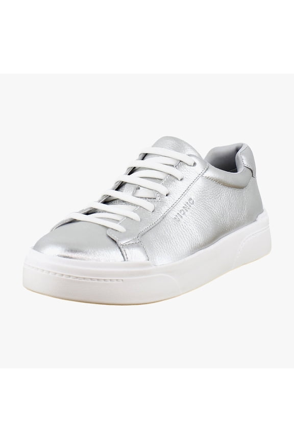 Colbie Women's Fashion Sneakers Silver Leather Size 8.5 W