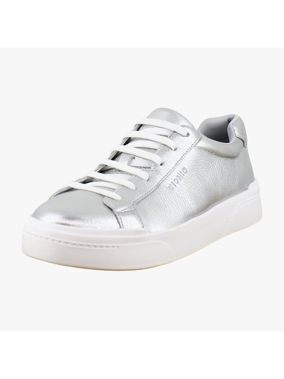 Colbie Women's Fashion Sneakers Silver Leather Size 9.5 W