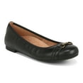 thumbnail image 1 of Vionic Delanie Women's Ballerina Skimmer Flat Black Leather 12M, 1 of 9