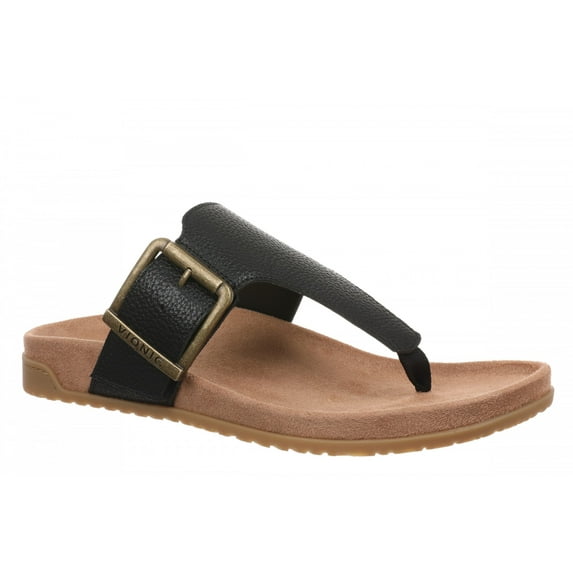 Vionic Emma Women's Sandals Black Leather Size 9.5 M