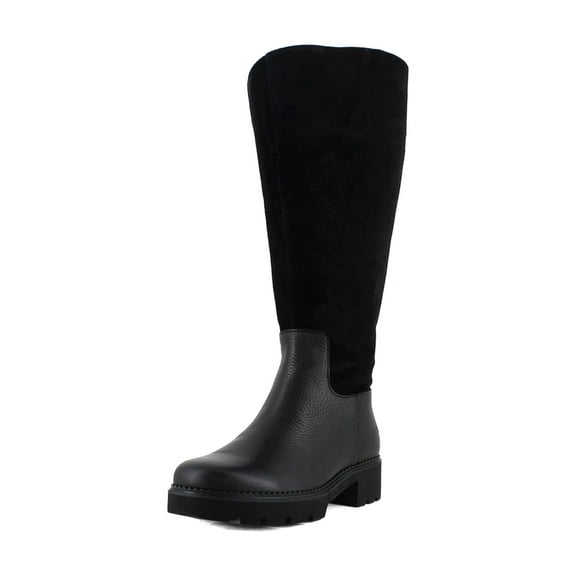 Vionic Fallbrook Wide Calf Women's Boots Black Leather Size 8 W