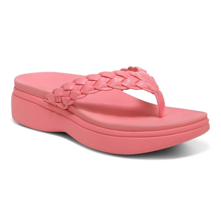Vionic Kenji Women s Toe Post Platform Wedge Sandal Walmart