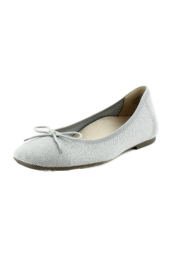 Klara Knit Women's Flats Light Grey Silver Knit Size 6 M