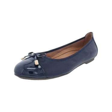 Vionic Womens Minna Leather Toe Cap Ballet Flats