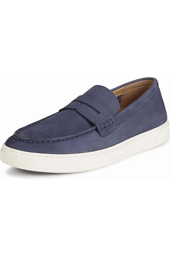 Men's Thompson Slip-On Loafer Navy Blue Leather 10W