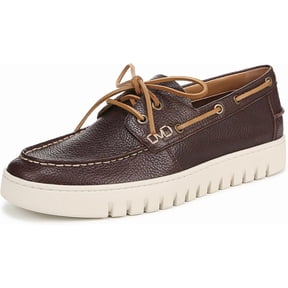 Vionic Men's Uptown Boat Shoe Chocolate Ganache Brown Leather 9.5W