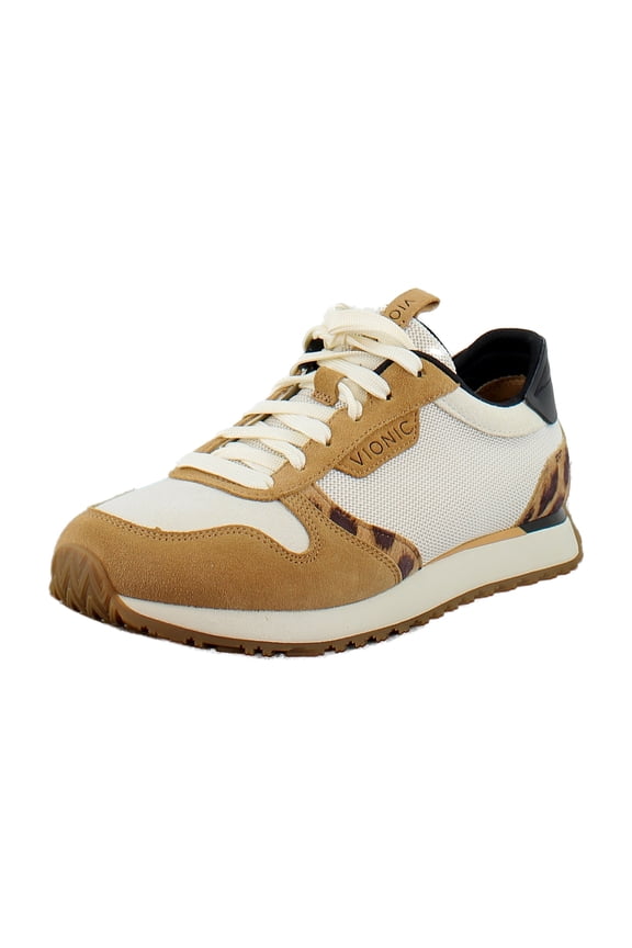 Monarch Women's Fashion Sneakers Ivory/Leopard Size 5 M