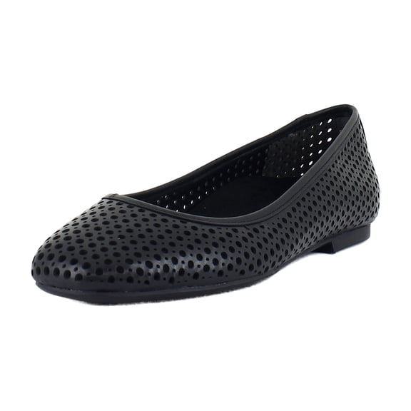 Vionic Orinda Perf Women's Flats Black Leather Size 7 M