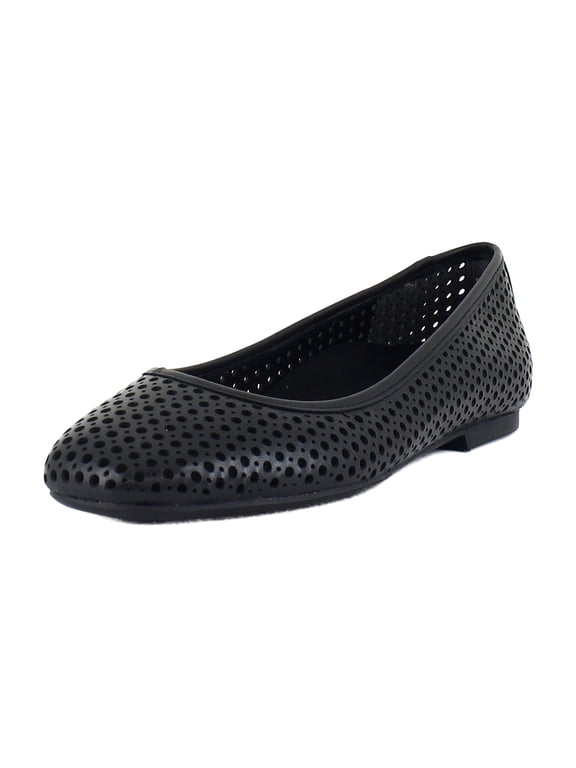 Orinda Perf Women's Flats Black Leather Size 8.5 W