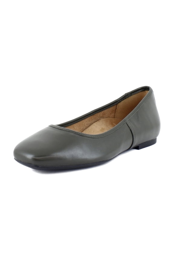 Orinda Women's Flats Dark Khaki Green Leather Size 9.5 N