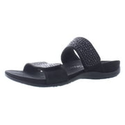 Vionic Orthaheel Rest Samoa Double Strap Slide Womens Shoes Size 6, Color: Black