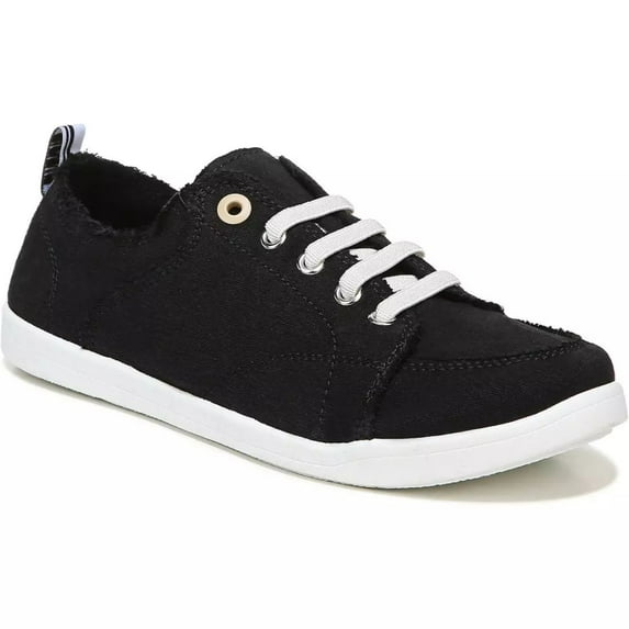 Vionic Women's Beach Pismo Canvas Sneakers, Black, Size M 7
