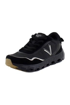 Presley Women's Athletic Black Mesh Suede Size 6.5 W