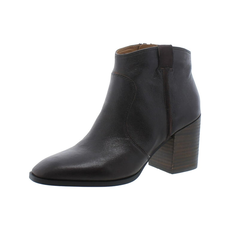 Vionic Womens Regan Leather Heels Ankle Boots Walmart