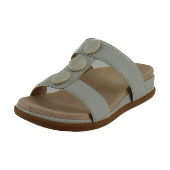 Vionic Women's Serra T-Strap Slip-on Sandal Taupe Grey 9.5M