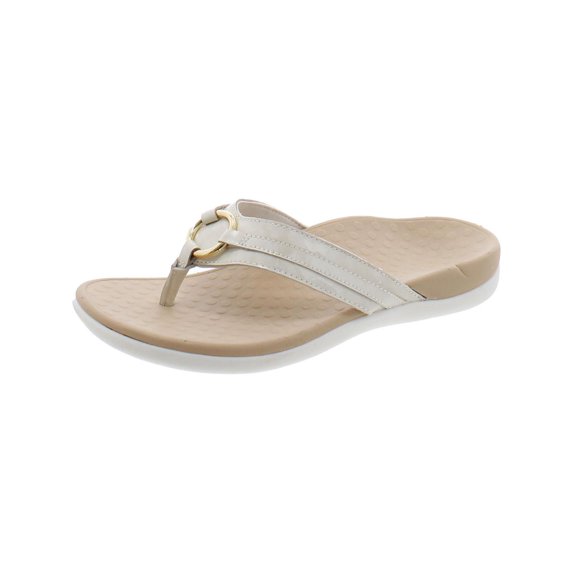 Vionic Womens Aloe Suede Flat Thong Sandals
