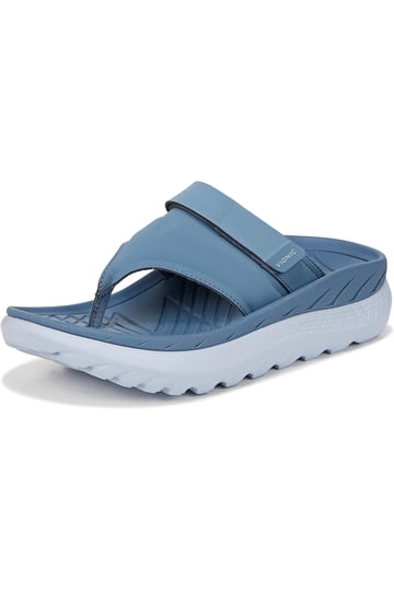 Vionic Mens 11 Sandals Grey Niel Strappy Leather Light Rugged Hiking Outdoor Vionic Tide II - Men main image 3