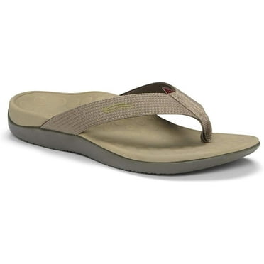Vionic Unisex Wave Toe Post Sandal, 13 B(M) US Women / 12 D(M) US Men, (Khaki)