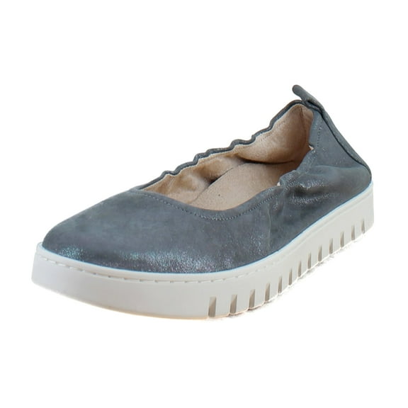 Vionic Uptown Ballet Women's Flats Polluted Silver Leather Size 8 W