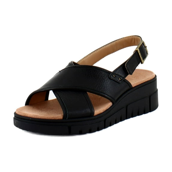 Vionic Uptown Sonoma Women's Sandals Black Leather Size 7.5 M