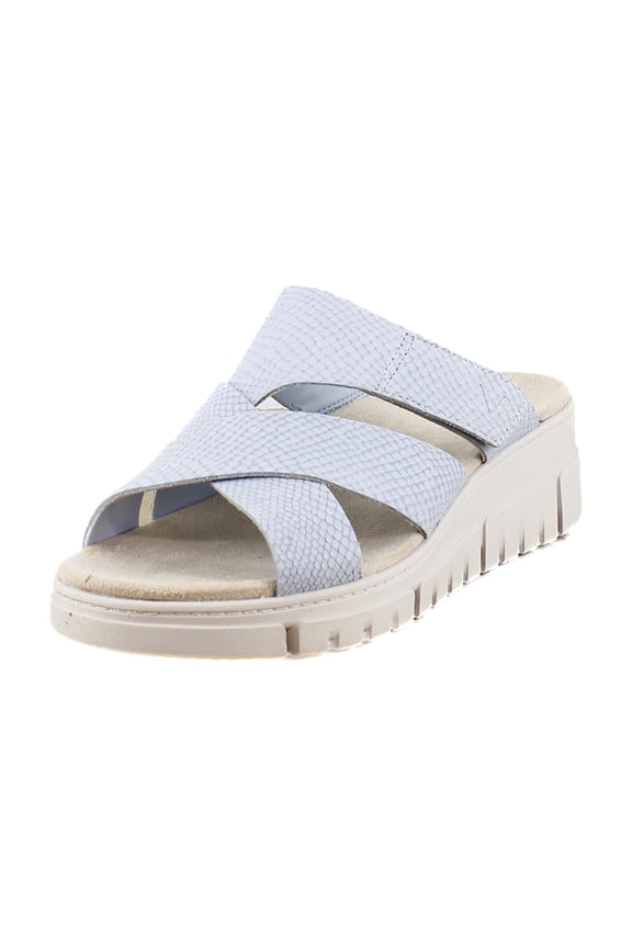 Women's Uptown Sunset Wedge Slide Sandal Blue Mist Nubuck 8.5M