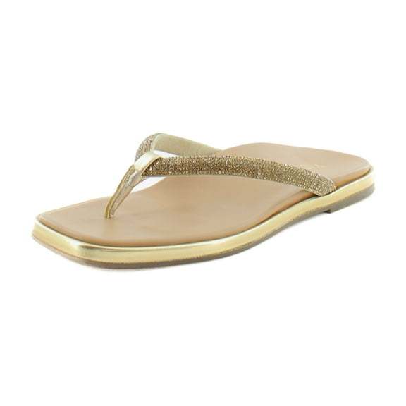 Vionic Women's Vista Shine Toe Post Sandals Gold Metallic 5M