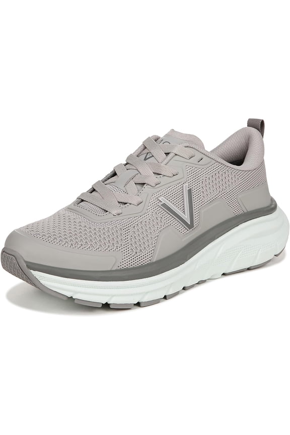 Walk Max Women's Lace Up Sneaker Light Grey 13M