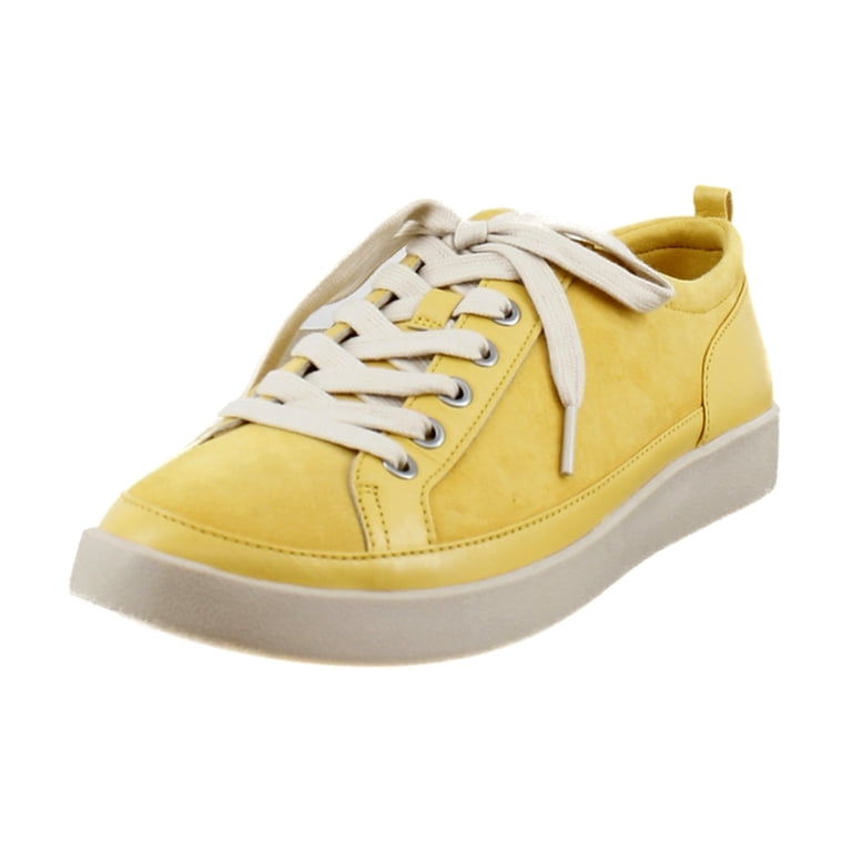 Vionic Winny Women's Fashion Sneakers Butter Yellow Leather Size 7