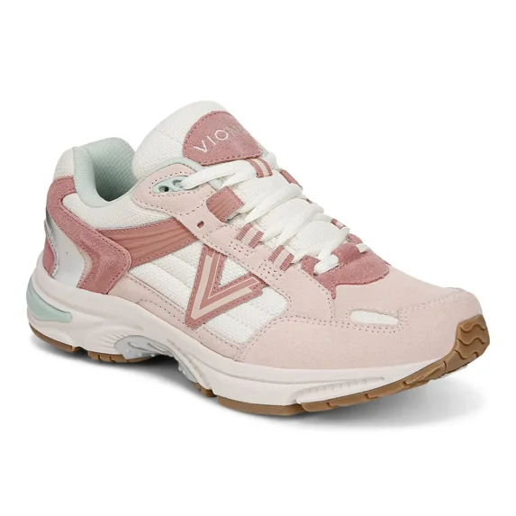 Vionic Women's 23Walk 2.0 Sneaker, Cameo Rose Suede, 5, Medium