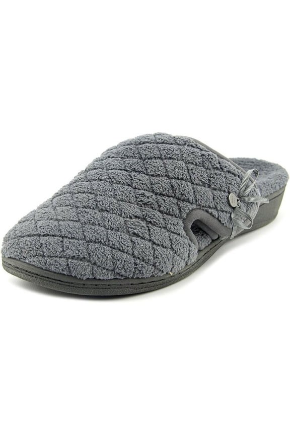 Women's Adilyn Mule Slipper-Comfortable Spa House Slippers that include Three-Zone Comfort with Orthotic Insole Arch Support, Soft House Shoes for Ladies 8 Dark Grey
