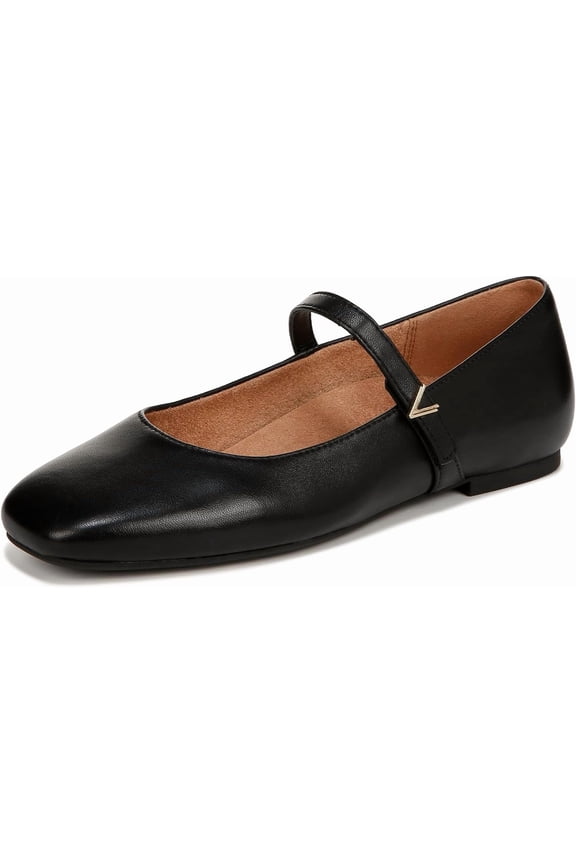 Women's Alameda Mary Janes Flat Black Leather 12W