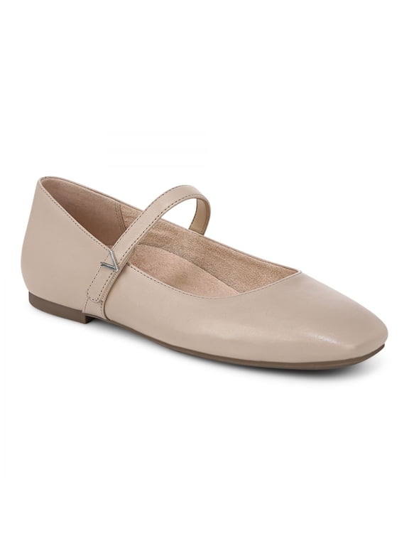 Women's Alameda Mary Jane Flat, Oatmeal Leather, 8.5, Medium