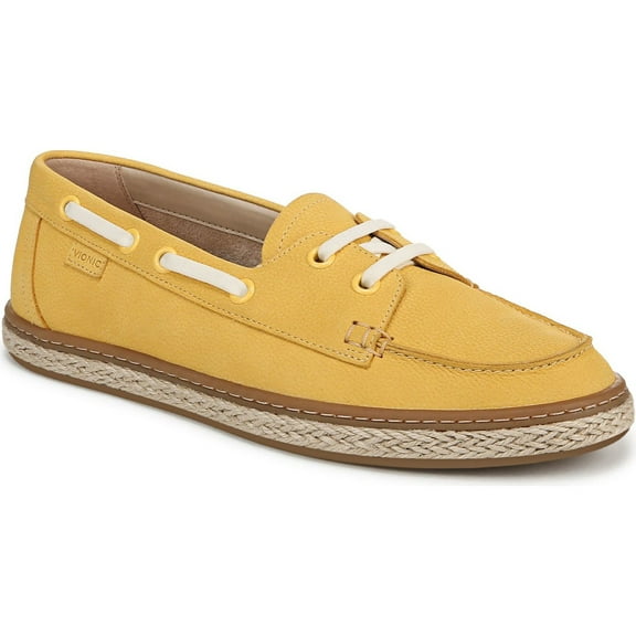 Vionic Women's Bay Boat Shoe Butter Yellow Nubuck 9.5M