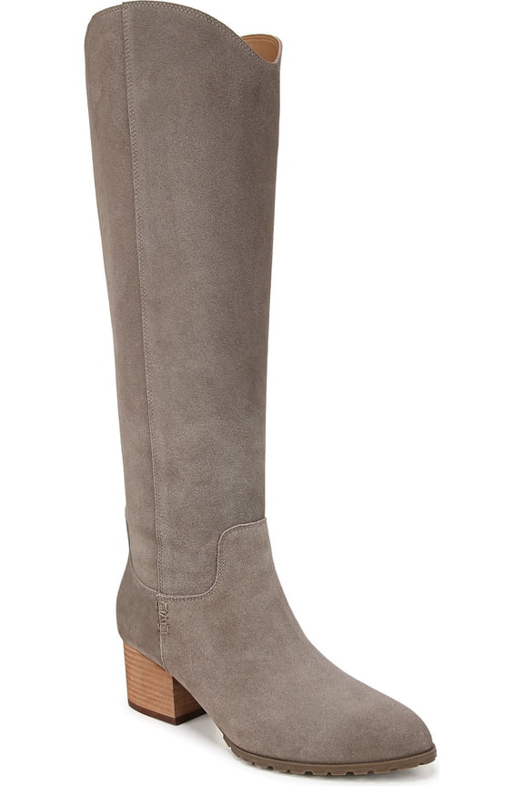 Women's Bixby Knee High Boot Stone Suede Wide Calf 6M