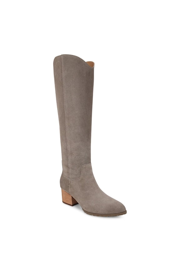 Bixby Wide Calf Women's Boots Stone Suede Size 9.5 M