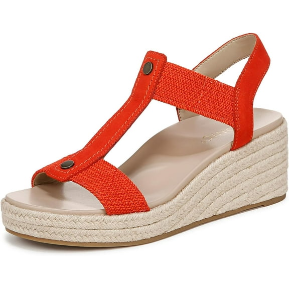 Vionic Women's Calera Ankle Straps Heeled Sandal Cherry Tomato 11W