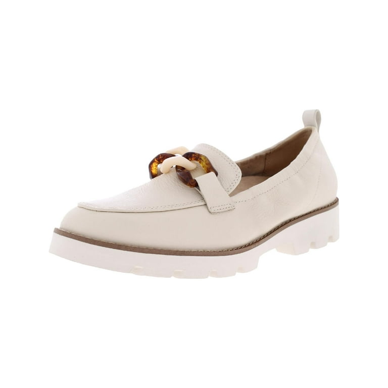 Vionic Women s Charm Cynthia Lug Sole Slip On Loafer Cream Leather 8M