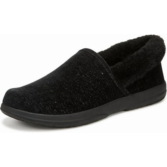 Vionic Women's Clare Cozy Collar Slippers Black Marl 7M
