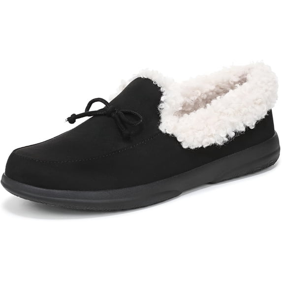 Vionic Women's Claribel Orthotic Supportive Slipper Black Microfiber 11W