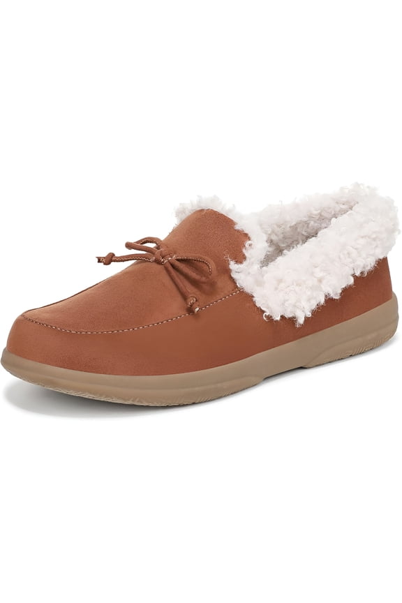 Women's Claribel Orthotic Supportive Slipper Tan Microfiber 8.5M