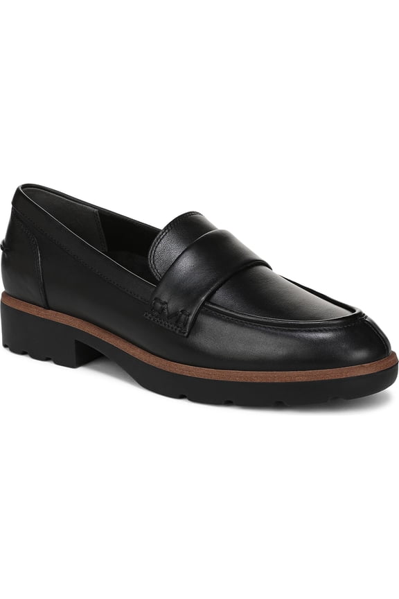 Women's Cleo Loafer Black Tumbled Leather 12M