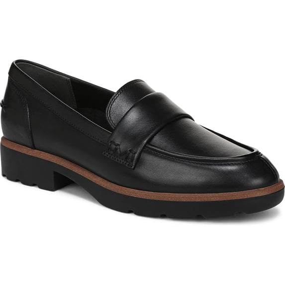 Vionic Women's Cleo Loafer Black Tumbled Leather 8.5M