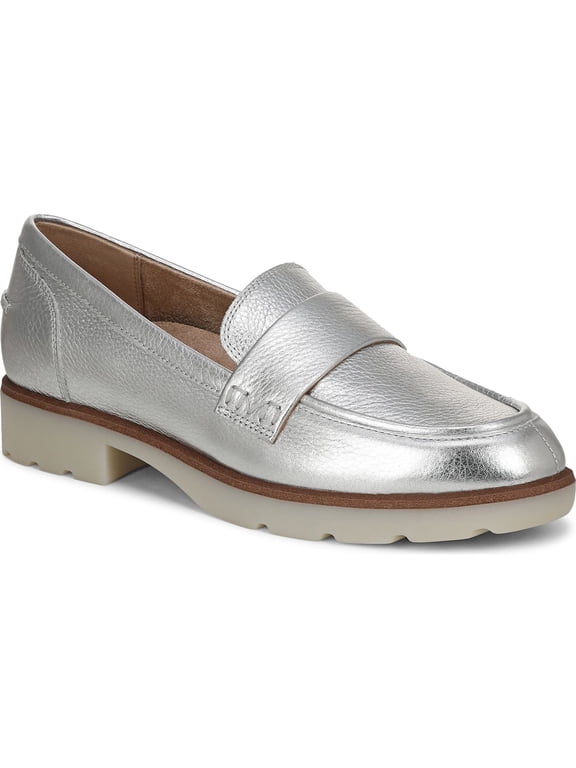 Women's Cleo Loafer Silver Metallic Leather 8W