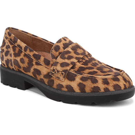 Vionic Women's Cleo Loafer Tan Leopard Suede 11W